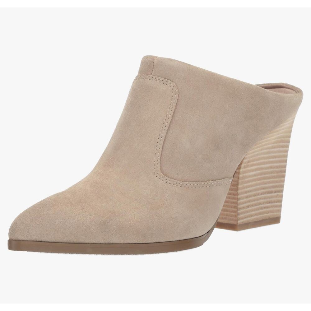 DONALD PLINER | Valda Clog Sand‎ Tan Heeled Mules Slide On Boots Heels  | Size 7